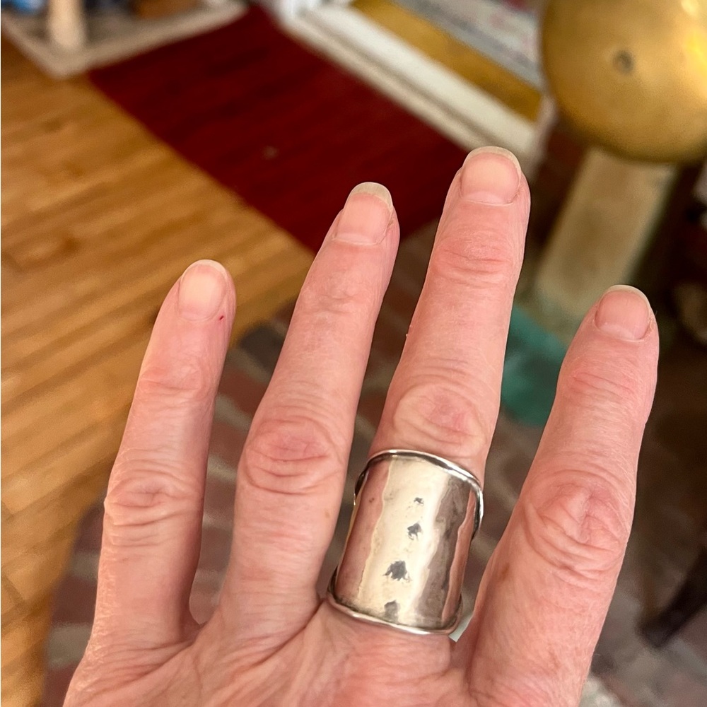 Chic Silver Wide Band Ring